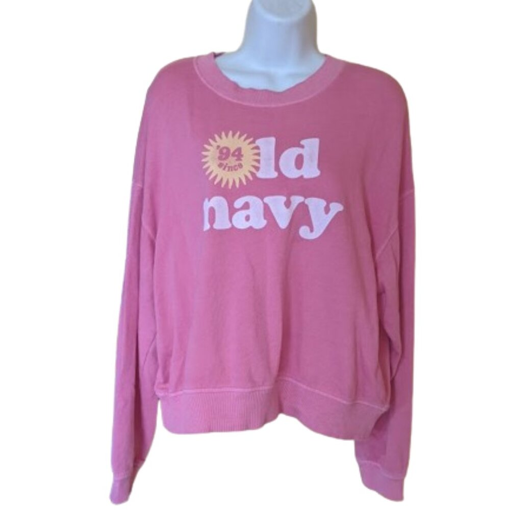 ---  Bright Pink Old Navy Sweat Shirt Size Large